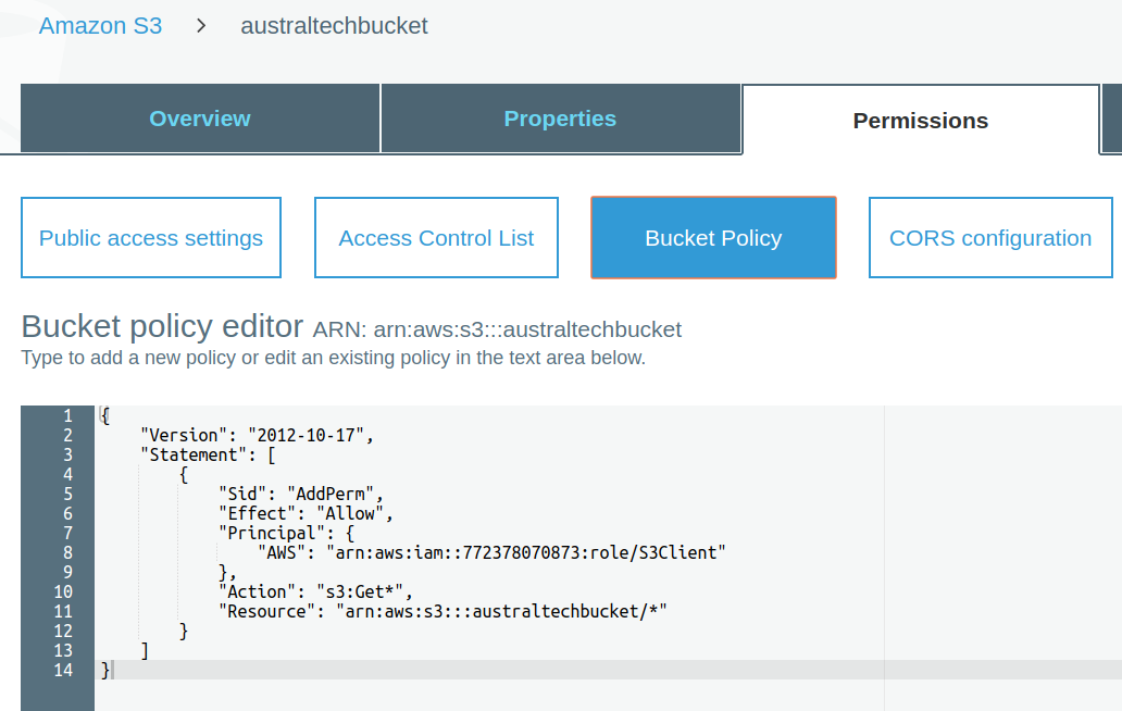 awsiambucketpolicy Austral Tech